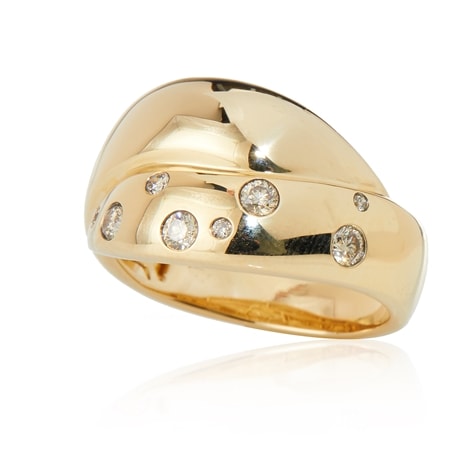 Le Vian 0.27ct Chocolate Diamond Crossover Ring 14ct YG