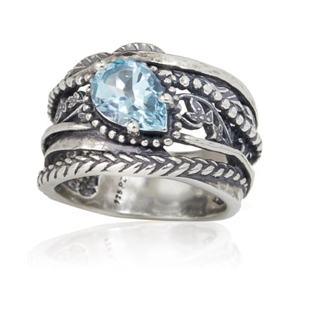 Danny Newfeld 2.1ct Sky Blue Topaz Ring Sterling Silver