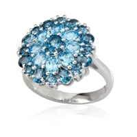 2.2ct London Blue Topaz Oval Ring Sterling Silver