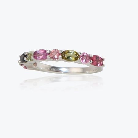 Pallanova Silver 1.5ct Multi Tourmaline Ring