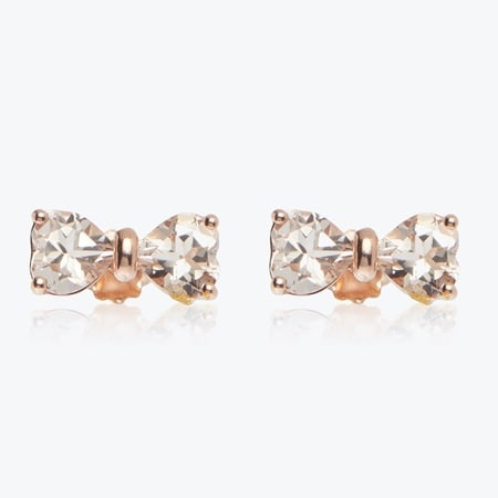 1.40ct Mozambique Morganite Bowtie Stud Earrings 9ct RG