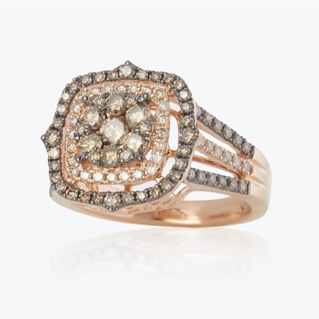 Le Vian 1.48ct Chocolate & Nude Diamonds Statement Ring 14ct RG
