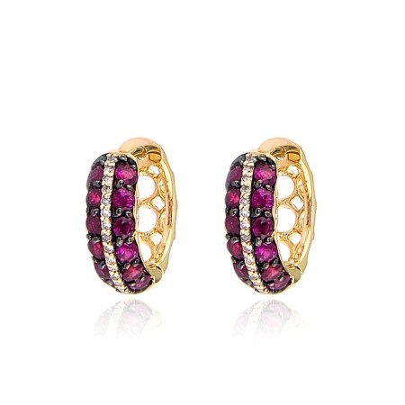 effy hoop 25ct 14ct ruby earrings diamond gold itvsn