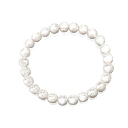 Gems of the Orient 8-9mm Freshwater Pearl Stretch Bracelet 19cm