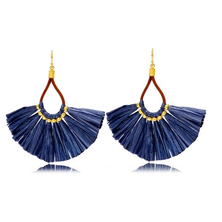 Boho Betty Fan Tassel Recycled Earrings