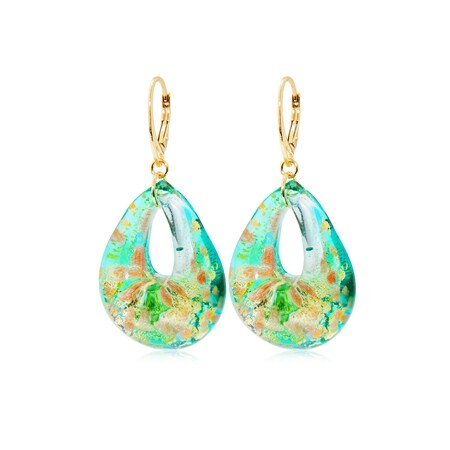 Il Murano di Francesca Green Tear Drop Earrings YGP