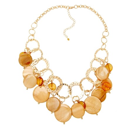 Kelly's Kloset Jewellery Gold Tonal Disc Necklace 54cm