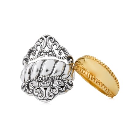 Carolyn Pollack Possibilites Set of 3 Ring Sterling Silver