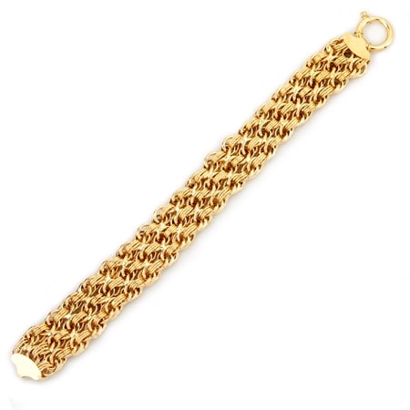 Splendido 14ct Yellow Gold Tapis Oro Bracelet 21cm