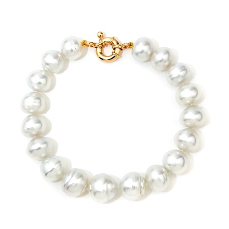 Matahina 11-13mm South Sea Pearl Bracelet 21cm 9ct Yellow Gold