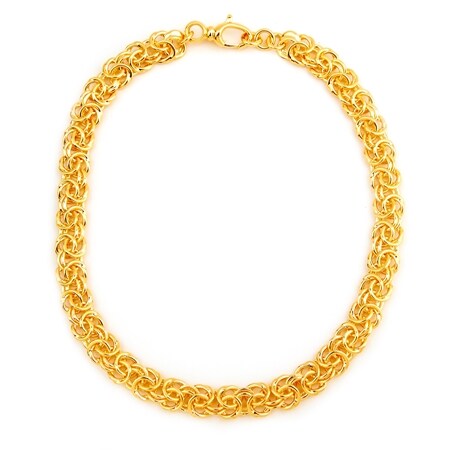 Oro Nuovo 14ct Yellow Gold Byzantine Necklace 50cm