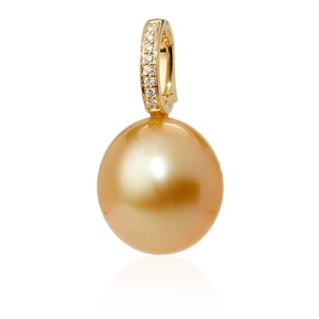 Matahina 13-14mm South Sea Pearl & Diamond Enhancer Pendant 18ct Yellow Gol