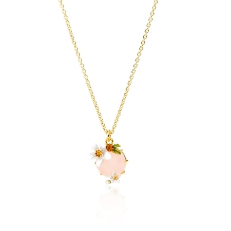 Les Nereides Faceted Crystal Pendant Necklace 18ct YGP