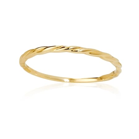 TVSN 9ct Gold Flat Twist Stacking Band Ring