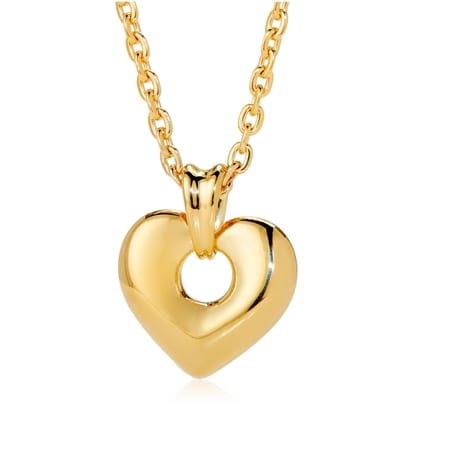 Oro Nuovo 14ct Gold Heart Necklace 50cm