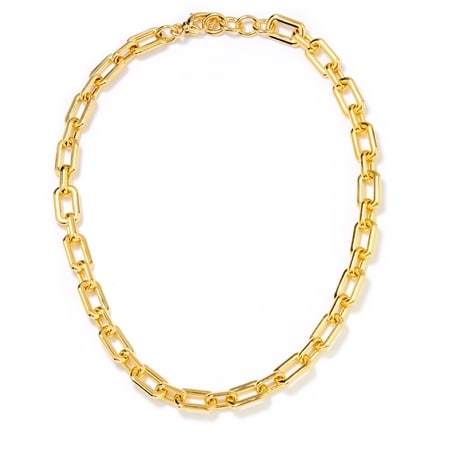 Oro Nuovo 14ct Yellow Gold Rectangular Rolo Necklace 50-53cm