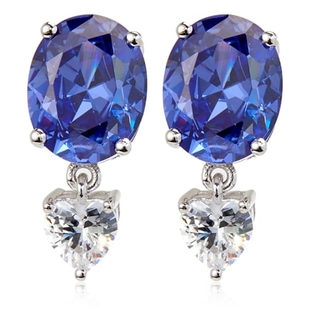 Charles Winston Diamonesque 7.00ct tw Stud Earrings Sterling Silver
