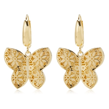 Splendido 14ct Yellow Gold Ricami Butterfly Earrings