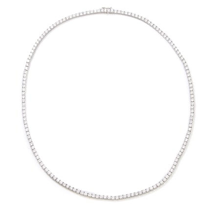 Diamonesque Luxe 15.3ct tw Tennis Necklace Sterling Silver