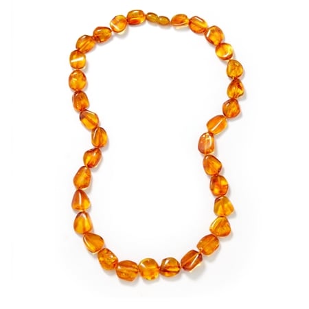 TVSN Baltic Amber 110ct Freesize Beads Necklace 50cm