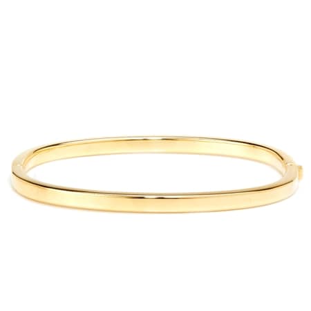 9ct Yellow Gold Rectangular Tube Bangle