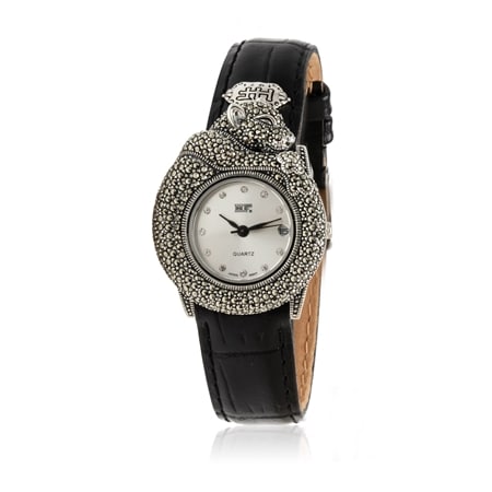 TVSN 1.9ct Marcasite Watch Sterling Silver
