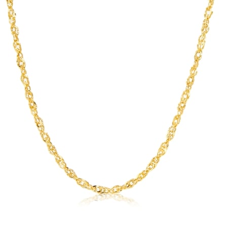 9ct Yellow Gold Braided Chain Necklace 50cm