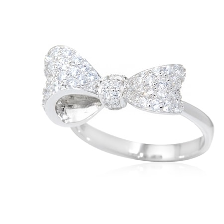 Diamonesque 0.76ct tw Bow Ring Sterling Silver