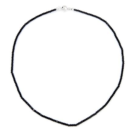 47.5ct Black Spinel Necklace 50cm Sterling Silver