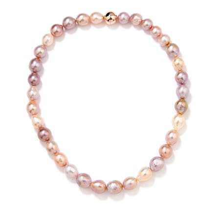 Bronzallure 18ct Ming Pearls & Gemstone Necklace 45cm