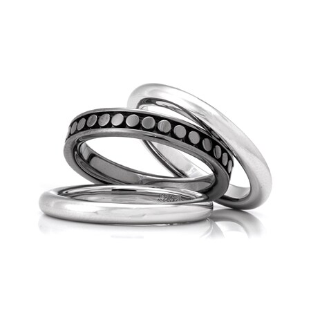 Sterling Silver Set of 3 Stacking Rings