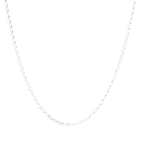 Sterling Silver Italian Jass Rolo Chain 50cm
