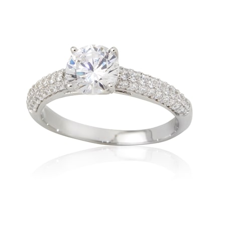 TVSN Diamonesque 2.15ct tw Brilliant Cut Sterling Silver Dress Ring