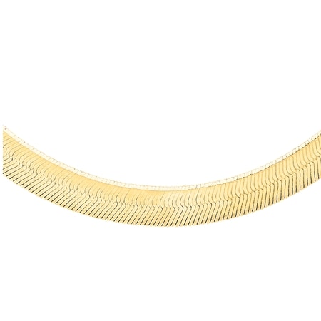 9ct Yellow Gold Herringbone Chain Necklace 45cm