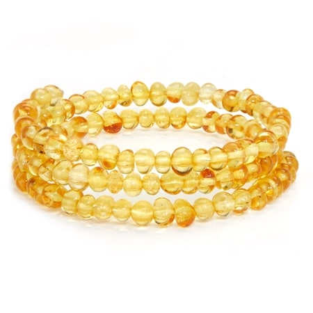 Baltic Amber 45.00ct Baroque Freeform Beaded Wrap Bracelet 50cm