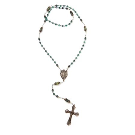 Connemara Marble St Patrick Rosary Beads 80cm
