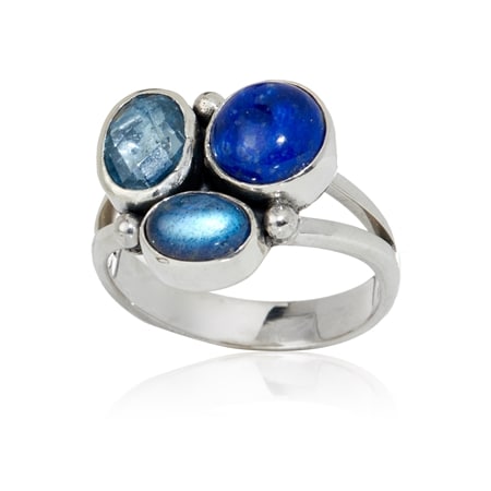 Amy Kahn Russell Gemstone Cluster Ring Sterling Silver