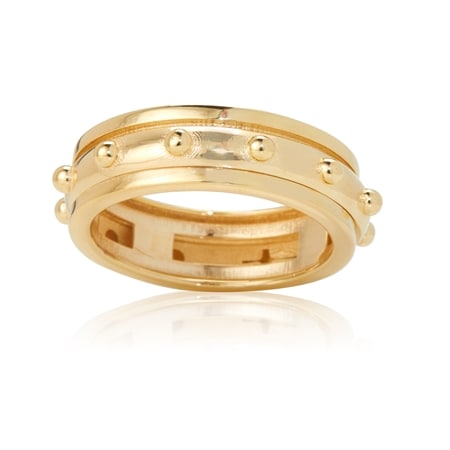 Splendido 14ct Gold Spinner Rosary Ring