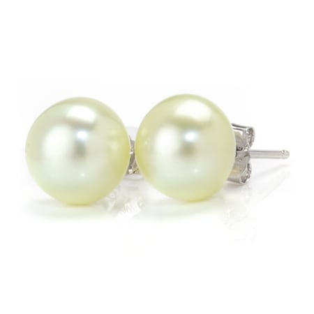 Gems of the Orient 9-10mm Freshwater Pearl Stud Earrings SS