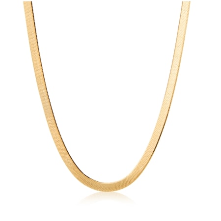 18ct Yellow Gold 3mm Herringbone Chain 46cm