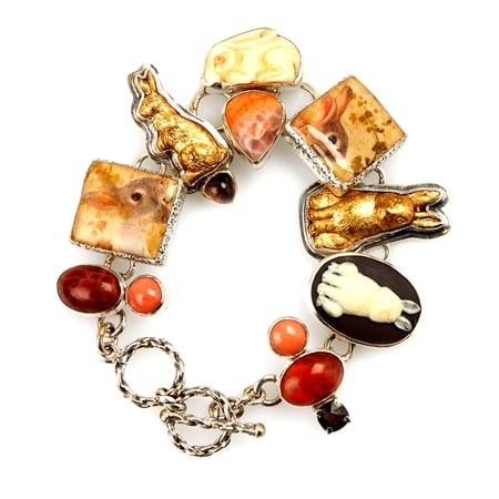 TVSN - Amy Kahn Russell Bunny Bracelet 19cm Sterling Silver