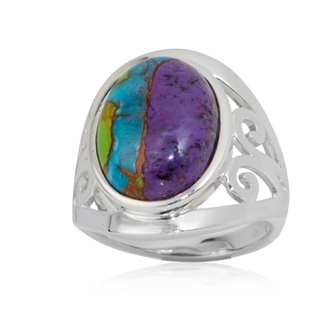6.8ct Mohave Turquoise Ring Sterling Silver