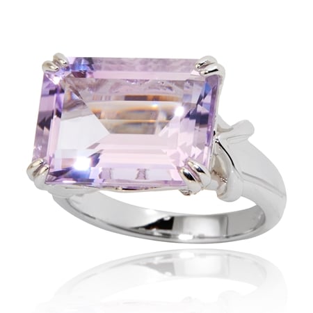 8.5ct Rose de France Octagon Ring Sterling Silver