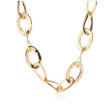 Oro Nuovo 14ct Gold Statement Curb Link Necklace 54cms