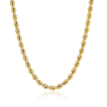 9ct Yellow Gold Essential Rope Chain Necklace 50cm