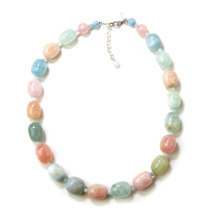 Amy Kahn Russell Mixed Gemstone Necklace Sterling Silver 50cm
