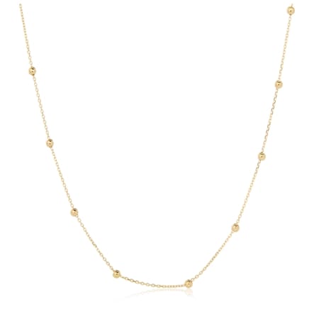 9ct Yellow Gold Italian Little Bead Necklace 50cm