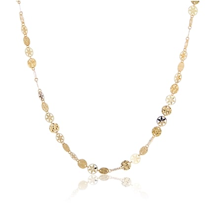 Splendido 14ct Yellow Gold Ricami Confetti Necklace 60cm