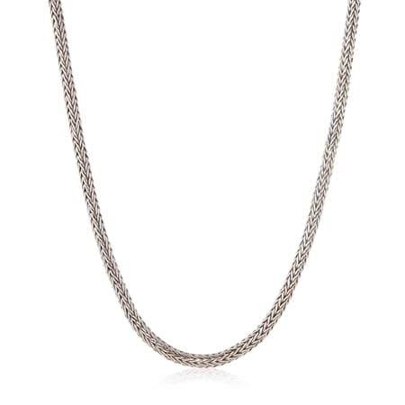 Samuel B Tolong Naga Hand Braided Necklace Sterling Silver 45cm Chain