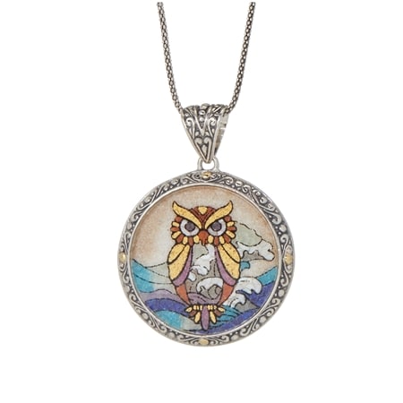 Samuel B Micro Gemstone Artwork Pendant Sterling Silver